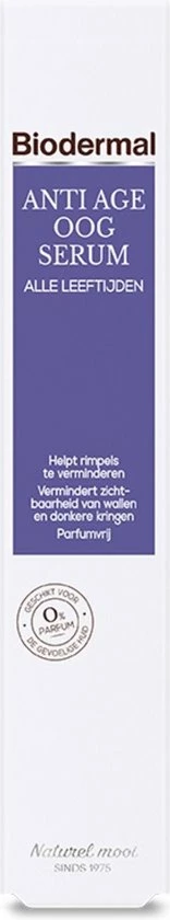 Biodermal Anti Age Oogserum - Oogcreme Anti Rimpel Vrouw - 15ml 7 Biodermal Anti Age Oogserum - Oogcreme Anti Rimpel Vrouw - 15ml - Afbeelding 7