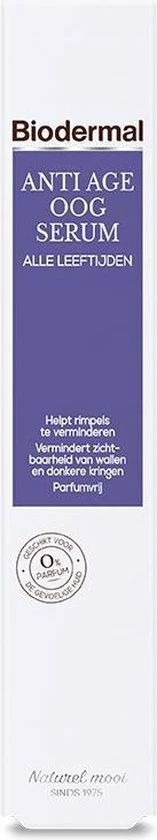 Biodermal Anti Age Oogserum - Oogcreme Anti Rimpel Vrouw - 15ml 6 Biodermal Anti Age Oogserum - Oogcreme Anti Rimpel Vrouw - 15ml - Afbeelding 6