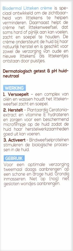 Biodermal Littekencrème - Vermindert Zichtbaarheid Van Littekens - Litteken Crème Tube 75ml 2 Biodermal Littekencrème - Vermindert Zichtbaarheid Van Littekens - Litteken Crème Tube 75ml - Afbeelding 2