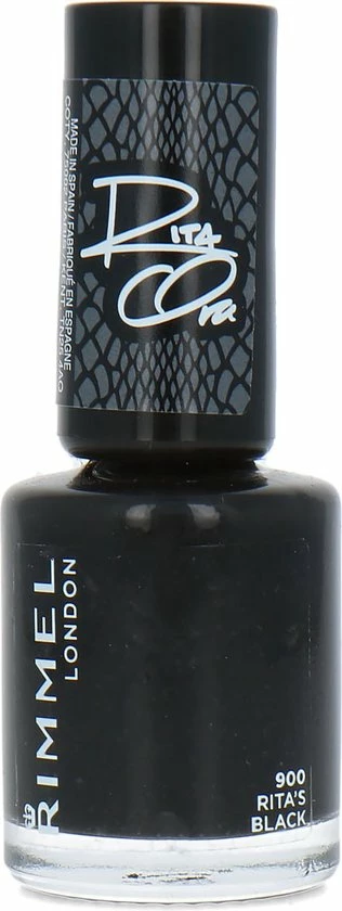 Rimmel London 60 Seconds SuperShine Nagellak - 900 Rita's Black 5 Rimmel London 60 Seconds SuperShine Nagellak - 900 Rita's Black - Afbeelding 5