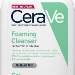 CeraVe - Foaming Cleanser - Reinigingsgel - Normale Tot Vette Huid - 236 Ml
