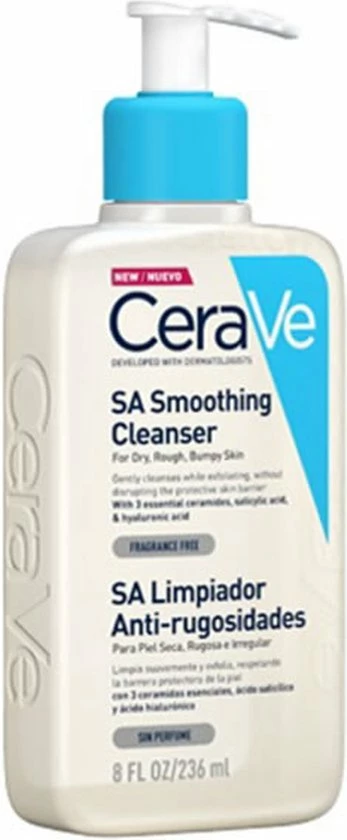 CeraVe - SA Smoothing Cleanser - Reinigingsgel - Droge Tot Ruwe Huid - 236 Ml 3 CeraVe - SA Smoothing Cleanser - Reinigingsgel - Droge Tot Ruwe Huid - 236 Ml - Afbeelding 3