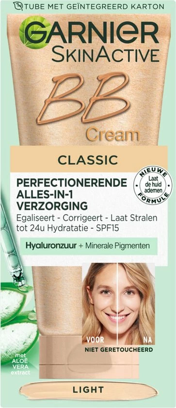 Garnier SkinActive - BB Cream Classic Light 5-in-1 Dagverzorging - 50ml - Getinte Dagcr Me 12 Garnier SkinActive - BB Cream Classic Light 5-in-1 Dagverzorging - 50ml - Getinte Dagcr Me - Afbeelding 12