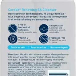 CeraVe - SA Smoothing Cleanser - Reinigingsgel - Droge Tot Ruwe Huid - 473 Ml -Maybelline-winkel 382x840