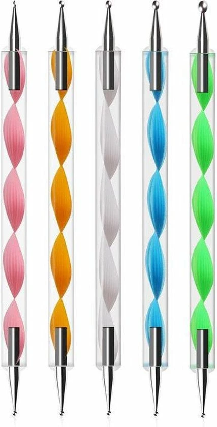 Evvie 20 Delige Nail Art Set - 15 Nailart Penselen En 5 Dotting Tools - Roze 2 Evvie 20 Delige Nail Art Set - 15 Nailart Penselen En 5 Dotting Tools - Roze - Afbeelding 2