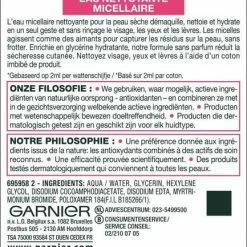 Garnier SkinActive Micellair Reinigingswater - Gevoelige Huid - 400 Ml -Maybelline-winkel 433x840