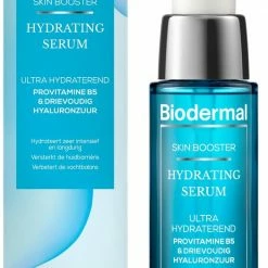 Biodermal Skin Booster Hydrating Serum Ultra Hydraterend, Hydrateert Zeer Intensief En Langdurig Met Hyaluronzuur En Vitamine B - Hyaluronzuur Serum 30ml