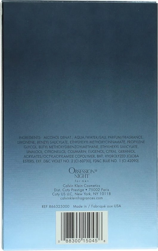 Calvin Klein Obsession Night 125 Ml - Eau De Toilette - Herenparfum 2 Calvin Klein Obsession Night 125 Ml - Eau De Toilette - Herenparfum - Afbeelding 2