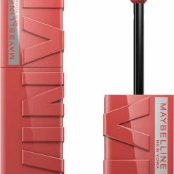 Maybelline New York - SuperStay Vinyl Ink Lipstick - 15 Peachy - Rood - Langhoudende Lippenstift - 4,2 Ml
