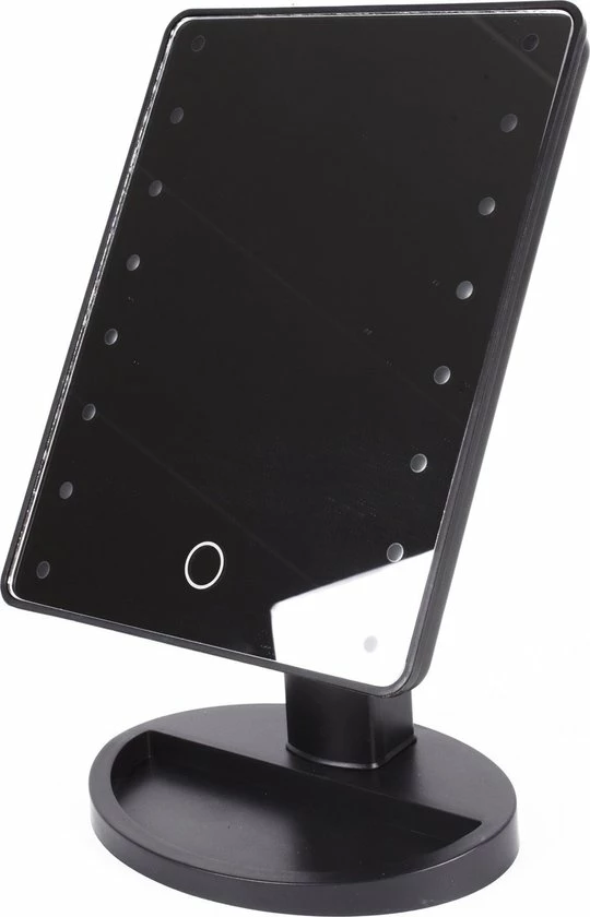 Benson Make-Up Spiegel - LED Touch - Dimbaar - 16 Leds - Zwart 1 Benson Make-Up Spiegel - LED Touch - Dimbaar - 16 Leds - Zwart