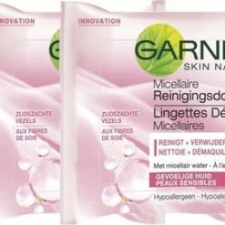 Garnier - SkinActive - Micellaire Reinigingsdoekjes Gevoelige Huid - 3 X 25 Stuks - Gezichtsreiniging - Voordeelverpakking