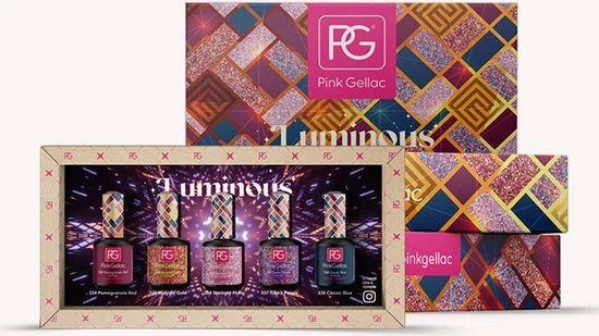 Pink Gellac | Color Box Luminous - Gellak - Set Van 3 Glitter En 2 Effen Kleuren 4 Pink Gellac | Color Box Luminous - Gellak - Set Van 3 Glitter En 2 Effen Kleuren - Afbeelding 4