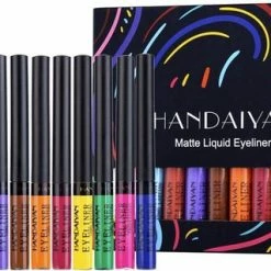 Handaiyan Liquid Eyeliner – 12 Verschillende Kleuren - Make Up – Set - Kleur - Cadeau - Kleuren - Waterproof & Langhoudend