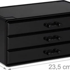 Relaxdays Make-up Organizer - Tweedelig - Cosmetica Opbergdoos + Lippenstift Houder - Zwart 25 Relaxdays Make-up Organizer - Tweedelig - Cosmetica Opbergdoos + Lippenstift Houder - Zwart -Maybelline-winkel 550x321 1