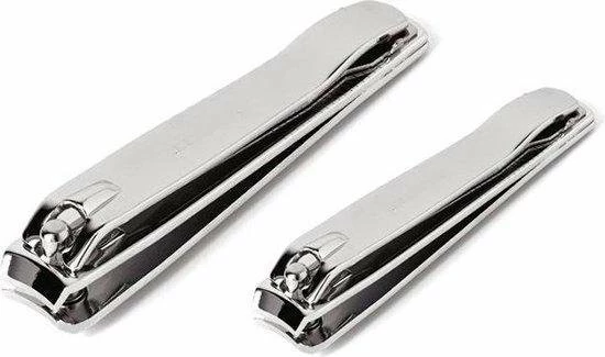 BLOKSTORE - Duo Pack RVS Nagelknipper Set – 2 Stuks – Verschillende Maten | Nagelschaar Voor Knippen Van Teennagels En Vingernagels 1 BLOKSTORE - Duo Pack RVS Nagelknipper Set – 2 Stuks – Verschillende Maten | Nagelschaar Voor Knippen Van Teennagels En Vingernagels