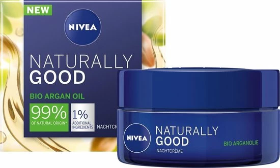 NIVEA Naturally Good Nachtcrème - 50 Ml - Met Bio Arganolie 1 NIVEA Naturally Good Nachtcrème - 50 Ml - Met Bio Arganolie