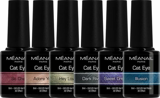 MEANAIL®PARIS Méanail - Gellak - Cruelty Free- 6 X 8ml - Gel Nagellak - Charmed Cat Eye 9 MEANAIL®PARIS Méanail - Gellak - Cruelty Free- 6 X 8ml - Gel Nagellak - Charmed Cat Eye - Afbeelding 9