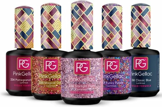 Pink Gellac | Color Box Luminous - Gellak - Set Van 3 Glitter En 2 Effen Kleuren 3 Pink Gellac | Color Box Luminous - Gellak - Set Van 3 Glitter En 2 Effen Kleuren - Afbeelding 3