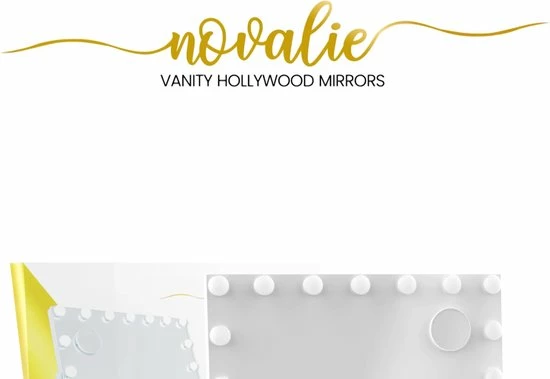 Novalie Hollywood Spiegel Met Verlichting - 65 Cm X 50 Cm - Make Up Spiegel Met Led Lampen Visagie Dimbaar / 3 Lichtstanden Voor Hem / Haar Cadeau 10x Vergroting Met Tru-Daylight Verlichting Wit 2 Novalie Hollywood Spiegel Met Verlichting - 65 Cm X 50 Cm - Make Up Spiegel Met Led Lampen Visagie Dimbaar / 3 Lichtstanden Voor Hem / Haar Cadeau 10x Vergroting Met Tru-Daylight Verlichting Wit - Afbeelding 2