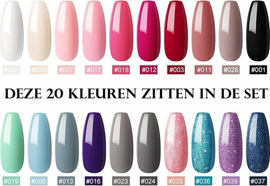 Royala Gellak M Starterspakket + Inclusief UV Lamp + Met 20 Verschillende Gellak Kleuren - Gellak Lamp – Gellac Set - Alle Benodigdheden In Eén - Uitgebreid Pakket - Gel Nagelset - Gel Nagels Set 3 Royala Gellak M Starterspakket + Inclusief UV Lamp + Met 20 Verschillende Gellak Kleuren - Gellak Lamp – Gellac Set - Alle Benodigdheden In Eén - Uitgebreid Pakket - Gel Nagelset - Gel Nagels Set - Afbeelding 3