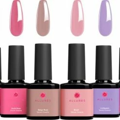 Allures Gellak 6-delige Set - Gel Nagellak - 8ML - Secret Dreams Edition - Gellac - Nagels - Gellak Starterspakket - Paars/Roze Kleuren