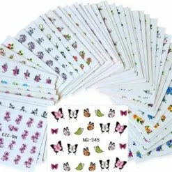 Pakket Van 50 Vellen Met Water Transfer Stickers / Decals - Sparkolia Nagel Styling - Nail Art Velletjes - Nagelstickers