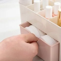 IBright Make-Up Organizer Met Lade - Cosmetica Opbergdoos - Bureau Organizer - Roze -Maybelline-winkel 550x403 3