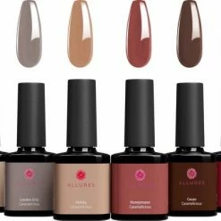 Allures Gellak 6-delige Set - Gel Nagellak - 8ML - Caramelicious Edition - Gellac - Nagels - Gellak Starterspakket - Caramel Kleuren