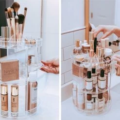 The Tranquil Abode Tranquil Abode Make Up Organizer Transparant - 360 Graden Roterende Displaystandaard - Sieradendoos - Makeup & Nagellak Organizer - Make Up Koffer - Acryl -Maybelline-winkel 550x406 3