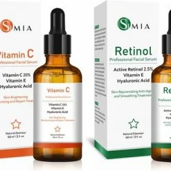 Simia™ Original Active Retinol Serum - Met Vitamine E & Hyaluronzuur - Gezichtsserum - Collageen - Anti Aging - Celvernieuwing - Anti-Acne - Tegen Mee-eters En Grove Poriën - Tegen Pigmentvlekken - 60ml -Maybelline-winkel 550x408 2