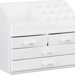 Relaxdays Make-up Organizer - Tweedelig - Cosmetica Opbergdoos - Wit 26 Relaxdays Make-up Organizer - Tweedelig - Cosmetica Opbergdoos - Wit -Maybelline-winkel 550x449 12