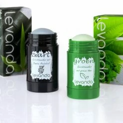 Levanda Reinigende En Verzorgende Gezichtsmasker Set Met Groene Thee Masker En Bamboe Houtskool Klei Masker - Mee Eters Verwijderen Blackhead Remover Mask - Green Tea Mask Stick Charcoal Clay Mask Green Stick Green Mask Facial Mask