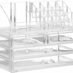 Relaxdays Make-up Organizer - Tweedelig - Cosmetica Opbergdoos - Transparant 30 Relaxdays Make-up Organizer - Tweedelig - Cosmetica Opbergdoos - Transparant -Maybelline-winkel 550x450 1