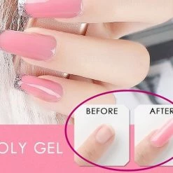 Elvi Polygel Nagels Kit - 6x15 Perfecte Polygel Kleuren Voor De Feestdagen- Nagelverlenging - Polyacryl UV Nagellak-Quick Extension Set- Polygel Color Changing Red-Pink-Polygel Starterspakket- UV Base & Top Coat-Slip Solution-100 Nagel Tips- -Maybelline-winkel 550x454 4