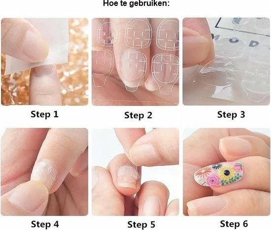 PRO-Deals - 120 X Dubbelzijdige Nagelstickers - 5 Vellen - Plakkers Voor Nepnagels - Kunstnagels - Makkelijk & Snel Voor Plaknagels! 3 PRO-Deals - 120 X Dubbelzijdige Nagelstickers - 5 Vellen - Plakkers Voor Nepnagels - Kunstnagels - Makkelijk & Snel Voor Plaknagels! - Afbeelding 3