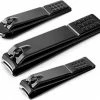 XYZ Goods - Set Van 3 Zwarte Nagelknippers - Tegen Kalknagel - Teennagelknipper - Nagelschaar - Nageltang - Anti-Slip - Verschillende Maten -Maybelline-winkel 550x485 1