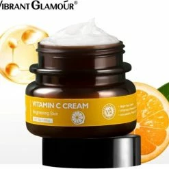 VIBRANT GLAMOUR Vitamine C Creme - Vitamine C - Vitamine C Serum - Anti Rimpel En Wallen Cr Me - Donkere Kringen - Dagcreme Voor Vrouwen - Nachtcreme