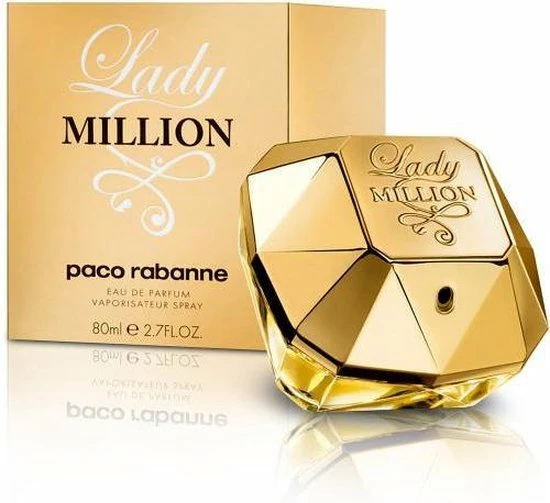 Paco Rabanne Lady Million 80 Ml - Eau De Parfum - Damesparfum 2 Paco Rabanne Lady Million 80 Ml - Eau De Parfum - Damesparfum - Afbeelding 2
