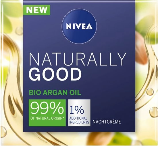 NIVEA Naturally Good Nachtcrème - 50 Ml - Met Bio Arganolie 3 NIVEA Naturally Good Nachtcrème - 50 Ml - Met Bio Arganolie - Afbeelding 3