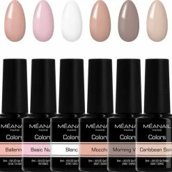 MEANAIL®PARIS Méanail - Gellak - Cruelty Free- 6 X 8ml - Gel Nagellak - Nude