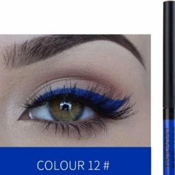 Handaiyan Liquid Eyeliner – 12 Verschillende Kleuren - Make Up – Set - Kleur - Cadeau - Kleuren - Waterproof & Langhoudend -Maybelline-winkel 550x518