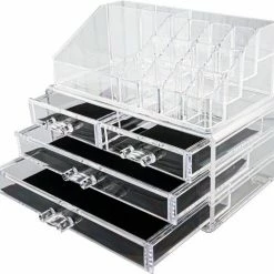 Onlineshop Online-Shop | Makeup Organizer L | Doorzichtig | 4 Lades | Afmeting: 24 X 15 X 18.5 Cm -Maybelline-winkel 550x520 10