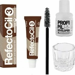 Refectocil Henna Set Incl. Brush & Mengglas #3 Natuurlijk Bruin