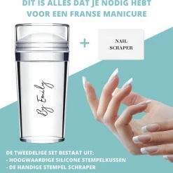 By Emily - Nagelstempel Met Schraper | Eenvoudige Franse Manicure | Nagel Kussen | Nail Art | Transparant | Stamp Set | Gel | Hoogwaardige Siliconen | Nagel Verzorging | Stempel Set | Nail Stamp | Transparante Jelly Stempel | Doorzichtig | Silicone -Maybelline-winkel 550x527 5