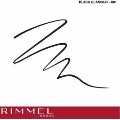 Rimmel London Glam'Eyes Professional Liquid Eyeliner - 001 Black Glamour -Maybelline-winkel 550x529 2