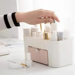 IBright Make-Up Organizer Met Lade - Cosmetica Opbergdoos - Bureau Organizer - Roze -Maybelline-winkel 550x534 13