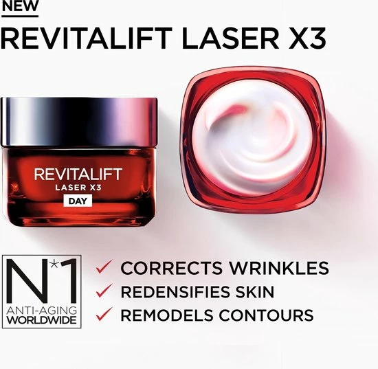 L’Oréal Paris Skin Expert Revitalift Laser X3 Anti-rimpel Dagcrème - 50 Ml 6 L’Oréal Paris Skin Expert Revitalift Laser X3 Anti-rimpel Dagcrème - 50 Ml - Afbeelding 6