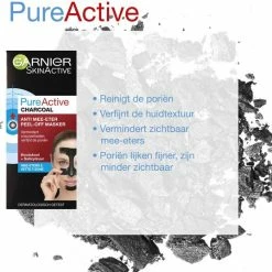 Garnier Skinactive Peel Off Charcoal Gezichtsmasker - Anti Mee-eters - 50 Ml -Maybelline-winkel 550x537 8