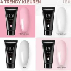 Lovae Cosmetics Polygel - Polygel Kit - Nagels Starterspakket - Nageltips - Builder Gel - Set Van 4 Kleuren - 4 X 30 Gr -Maybelline-winkel 550x539 10