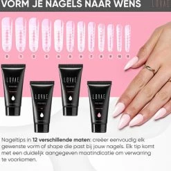 Lovae Cosmetics Polygel - Polygel Kit - Nagels Starterspakket - Nageltips - Builder Gel - Set Van 4 Kleuren - 4 X 30 Gr -Maybelline-winkel 550x539 9